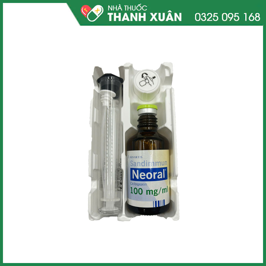 Sandimmun Neoral thuốc dùng ngăn thải ghép và điều trị bệnh miễn dịch nặng như viêm màng bồ đào, hội chứng thận hư, vảy nến